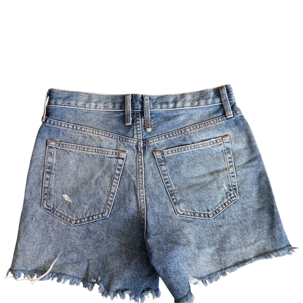 Free People We The Free Makai Distressed High Rise Jeans Shorts 26 - Picture 4 of 6